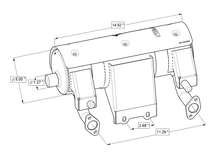 Load image into Gallery viewer, Drawing for Honda GX630, GX660, GX690 catalytic muffler

