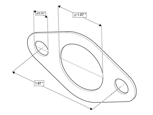 Original Honda GX690, GX630, GX660 Muffler Gasket OEM# 18333